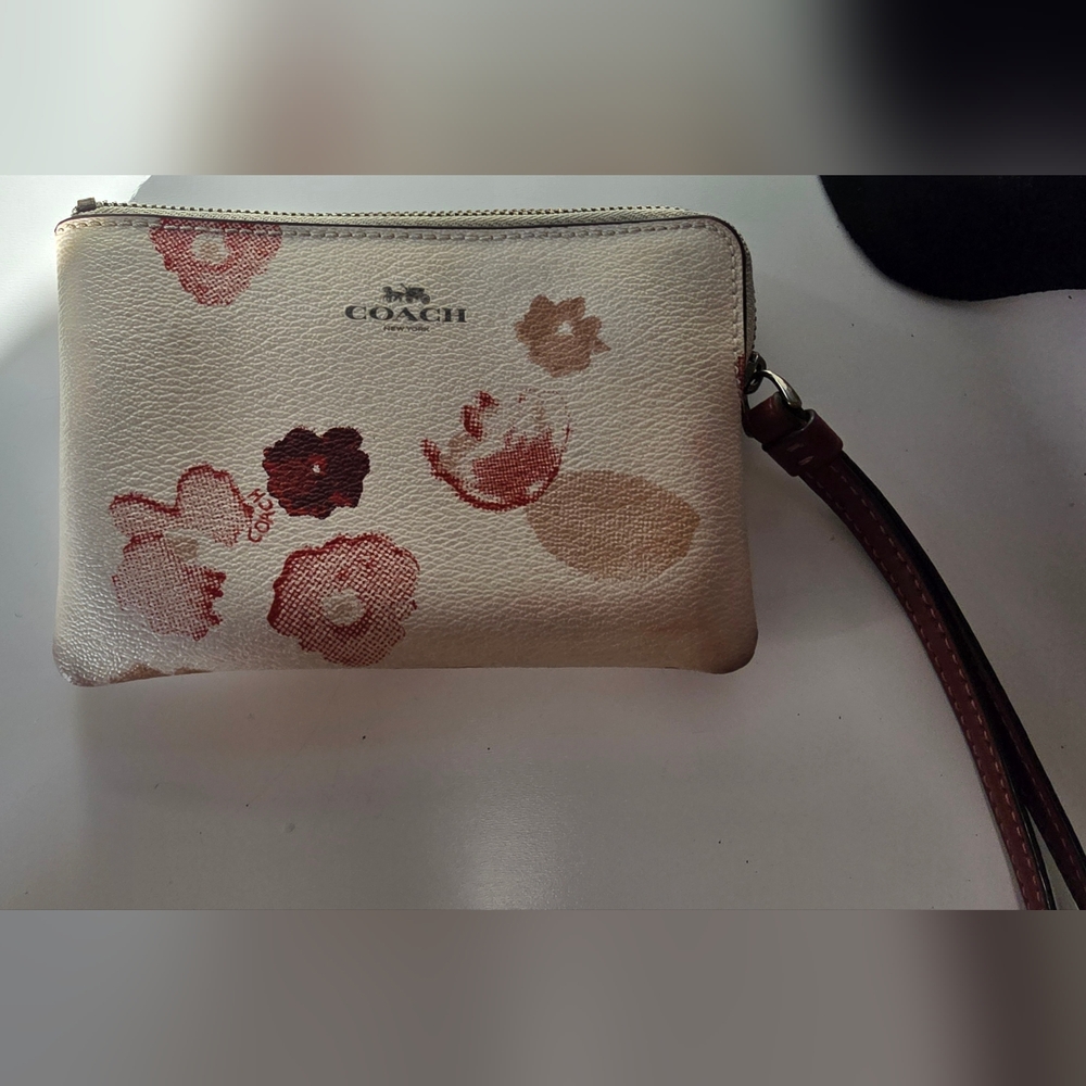Coach Floral Print Wristlet